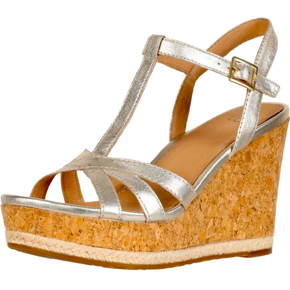 UGG Melissa Wedge Sandal, Gold - Picture 1 of 6